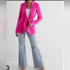 Express Satin Hot Pink Blazer Sz S